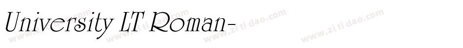 University LT Roman字体转换